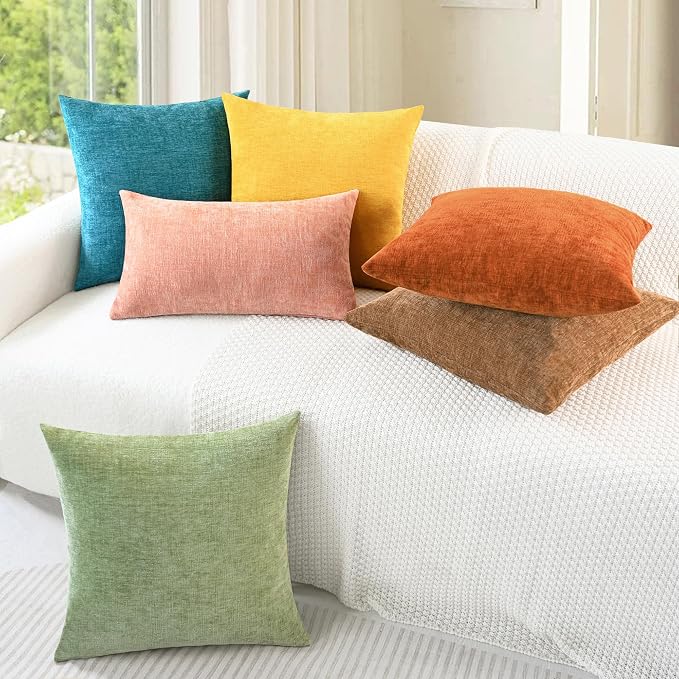 CaliTime Decorative Couch Throw Pillow Covers 20 X 20 Inches Apricot Brown | - Image 4