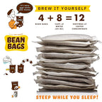 GRADY’S COLD BREW, New Orleans Style, 100% Arabica Ground Coffee & Chicory Pouches, 12 Bundles of 4 Easy-to-Brew Bean Bags, Makes 144 drinks