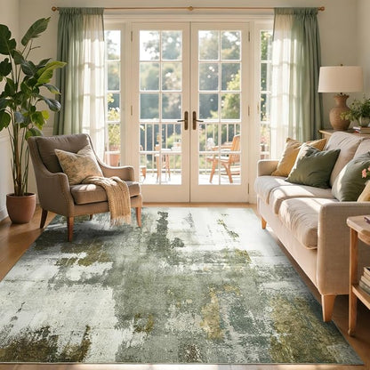 5x7 Ft Area Rugs for Living Room, Soft Non-Slip Washable Rugs Modern Abstract - Image 2
