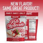 Giant Sports Keto Cheesecake Shake Mix - Delicious Low Carb, Ketogenic Diet Gluten Free Powder Mix - Works Great with Almond Milk - Strawberry (20 Serving Bag)