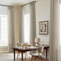 96 Inch Pinch Pleated Linen Textured Curtains Burlywood Birch | Tan, Semi Sheer by DUKIYO