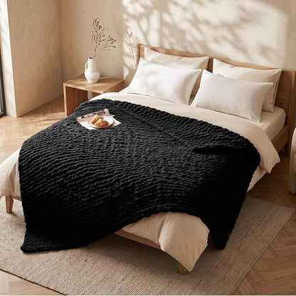 L'AGRATY Chunky Knit Throw Blanket - Image 8