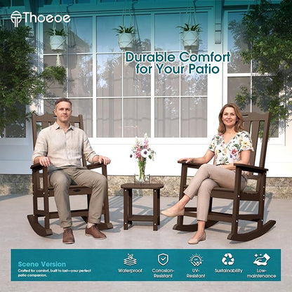 THOEOE Oversized Rocking Chair Set of 4, Outdoor Rocking Chair - Image 2