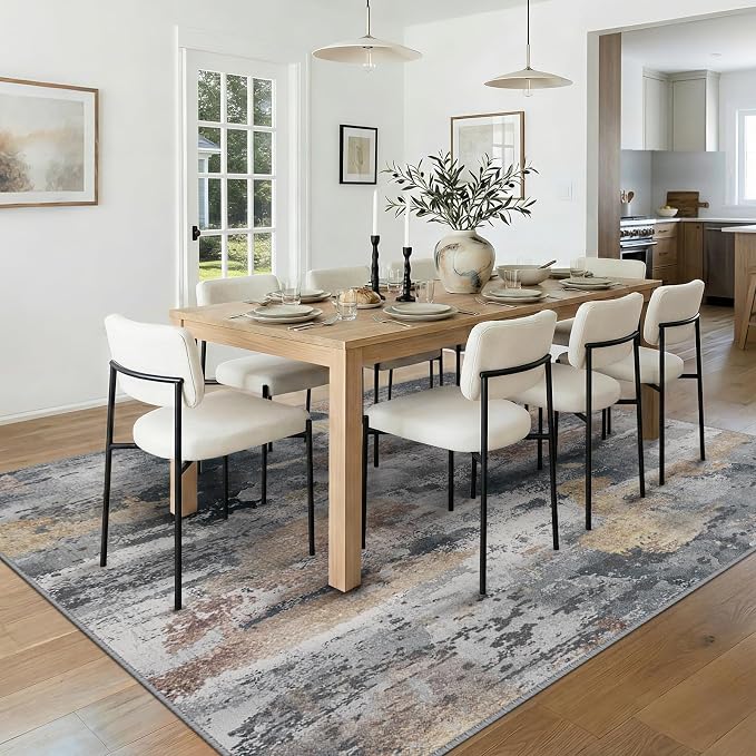 RELEANY Washable 8'x10' Abstract Area Rug - Image 2
