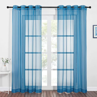 NICETOWN Sheer Curtains for Bedroom Windows 84 inch Length, Grommet Casual by NICETOWN
