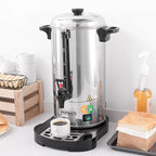 Commercial Coffee Urn 50 Cup/8L Coffee Dispenser with Upgraded Percolator, 304 Stainless Steel Hot Water Urn Beverage Dispenser with Keep Warm Mode, Large Coffee Maker for Catering Party