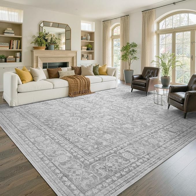 8x10 Ft Large Area Rugs for Living Room, Soft Non-Slip Machine Washable Rug by Lo%CC%80utiRootHome