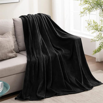 BEDELITE Fleece Blanket Soft Plush Twin Size Blanket Black 60"x80" | Ultra Soft - Image 5