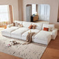 Cloud Couch Sectional 146.5'' Oversized Modular Deep Seat Sofa Bed Comfy White by VORTHIOHOME