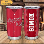 Hyturtle Personalized Baseball Tumbler Baseball Players Design Stainless Steel Double Walled Vacuum Insulated Tumblers 20oz30oz Coffee Travel Mug Cup Christmas Gift For Men Boys Friends Dad Sports Fan