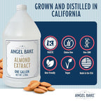 Pure Almond Extract, 1 Gallon - Natural Essence for Beverage Formulations, Bulk Manufacturing, Professional Food Developers - Kosher Certified, Vegan, Gluten-Free, Keto Friendly
