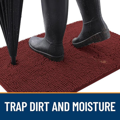 OLANLY Dog Door Mat for Muddy Paws 50x30, Super Absorbent Chenille Mud Mat | - Image 2