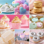 Edible Glitter Spray,2 Colors Gold & Iridescent Food Grade Edible Glitter Set for Drink Cake Beverages,Cupcakes,Cake Pops and Cookies Decorating