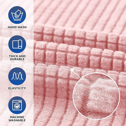 Stretch Chair Sofa Slipcover, Single Couch Cover, Dusty Pink | 1-Piece Washable - Image 3