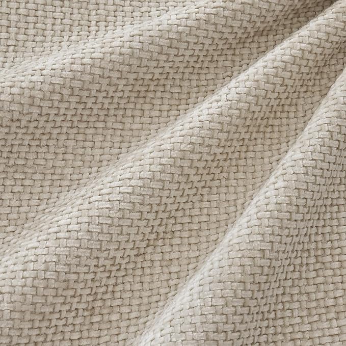 MIULEE Soft Decorative Chenille Pillow Covers Cream 18x18 Pack of 4 | Modern - Image 2