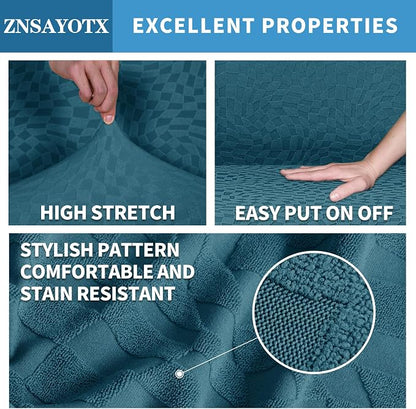 ZNSAYOTX 1 Piece Stretch Loveseat Covers - Image 3