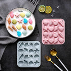 Ocean-Themed Chocolate Mold Set - Food-Grade Silicone Baking Molds with Shell, Starfish, Seashell Beach Life Phrases, Reusable for Under the Sea Cakes, Cupcakes & Party Treats - 2 Pack