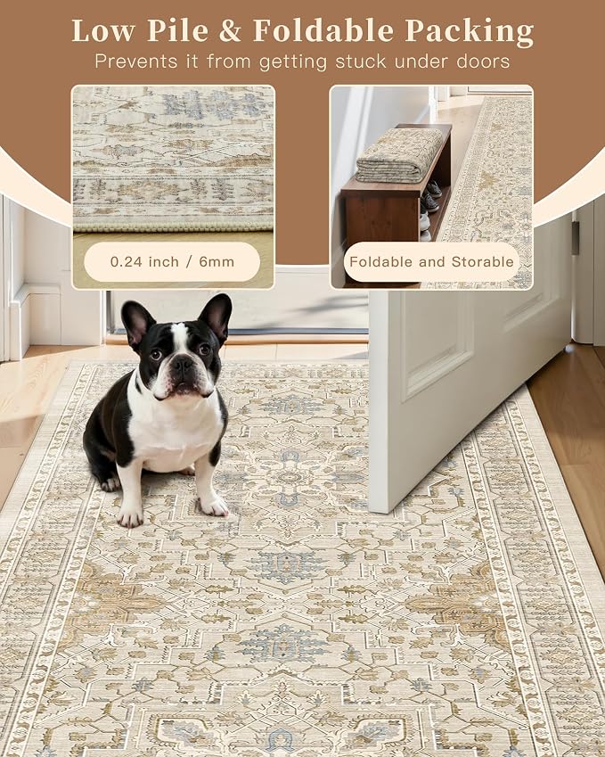Madane Hallway Runner Rug 2'6''x12' Kitchen Runners Vintage, Entryway and - Image 6