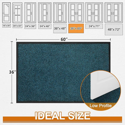 Super Absorbent Front Door Mat, Non-Slip Washable Indoor Doormats, Low Profile - Image 2