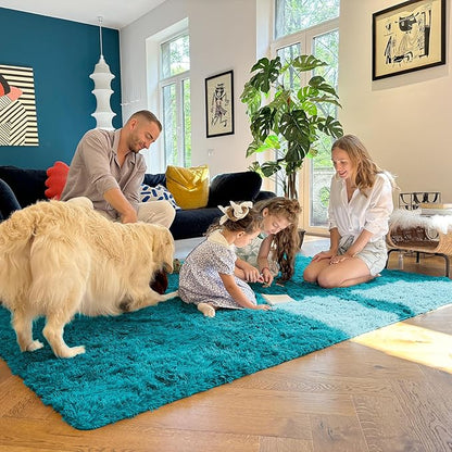 OLANLY Area Rugs for Living Room Bedroom, Machine Washable 4x5.9 ft Soft Fluffy - Image 7