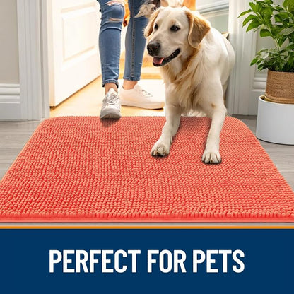 OLANLY Dog Door Mat for Muddy Paws 24x16, Super Absorbent Chenille Mud Mat | - Image 6
