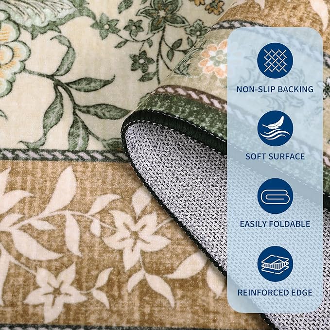GarveeHome Terracotta Olive Sage Green 8x10 Area Rugs - Image 6