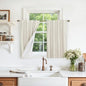 Short Linen Blackout Curtains 30 Inches by LAMIT