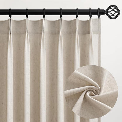 Pinch Pleated 92 Inch Curtains by Topfinel