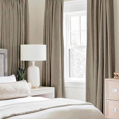 MIULEE 100% Blackout Linen Curtains - Image 2