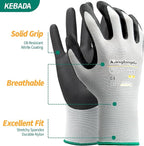 6-Paris XXL Work Gloves for Men and Women, Nitrile Coated Safety Protective Gloves with Grip, Ideal for Gardening, Warehouse, Mechanic, Light Duty Construction Work