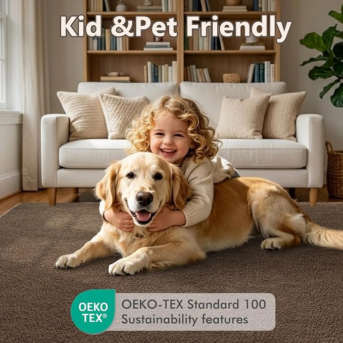 2x6 Beige Brown Solid Runner Rug Washable Non-Slip - Image 8