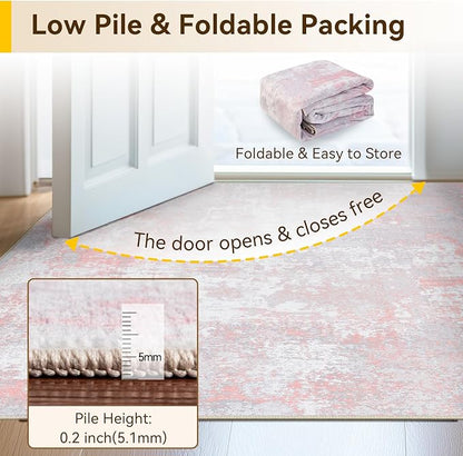 RELEANY Washable Round 8ft Area Rug - Image 6
