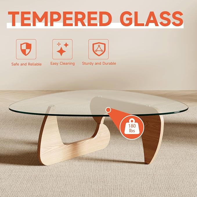 Modern Coffee Table for Living Room and Small Spaces, 43.3" x 29.5" x 15.8" - Image 7