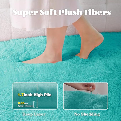 6x9 Area Rug for Living Room: Fluffy Shag Soft Washable Rugs Large Fuzzy Plush - Image 2