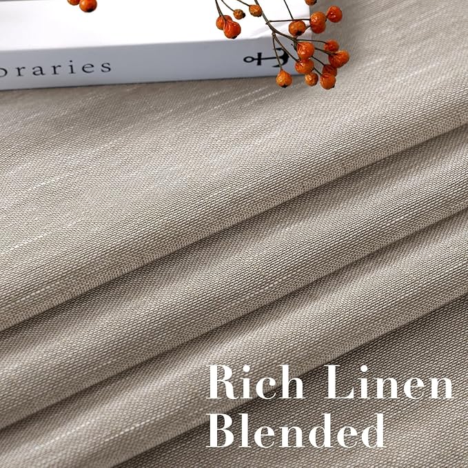 H.VERSAILTEX Linen Curtains Flax Linen Blended Curtain Panels - Image 4