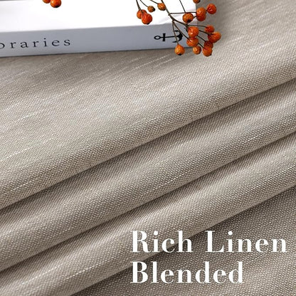 H.VERSAILTEX Linen Curtains Flax Linen Blended Curtain Panels - Image 4