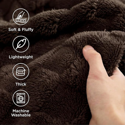 Bedsure GentleSoft Chocolate Throw Blanket - Image 3