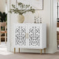 ARTPOWER Accent Cabinet with 2 Doors, Vintage Hollow Carving Buffet Cabinet by PowerofArtBetterforLife