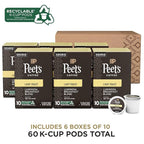 Peet's Coffee, Light Roast Keurig K-Cup Pods - Luminosa Breakfast Blend (6 Boxes of 10 K-Cup Pods)