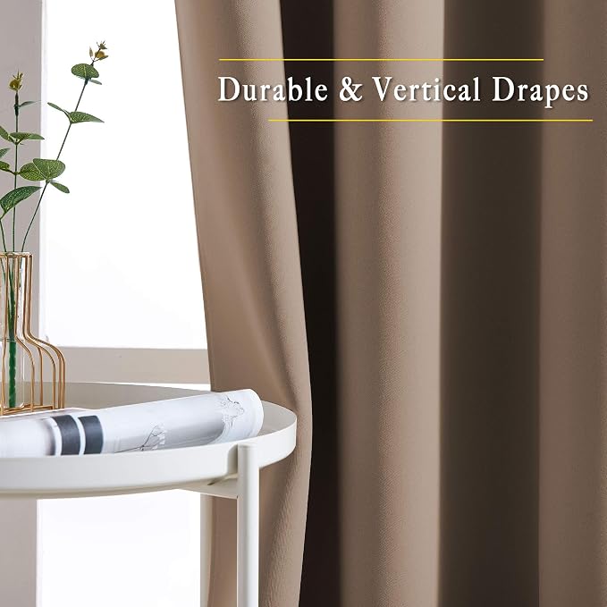NICETOWN Blackout Curtains 78 inch Length 2 Panels Set - Image 5