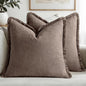 MIULEE Linen Decorative Fall Euro Throw Pillow Covers Malt Ball 26x26 | Set of 2 by MIULEE