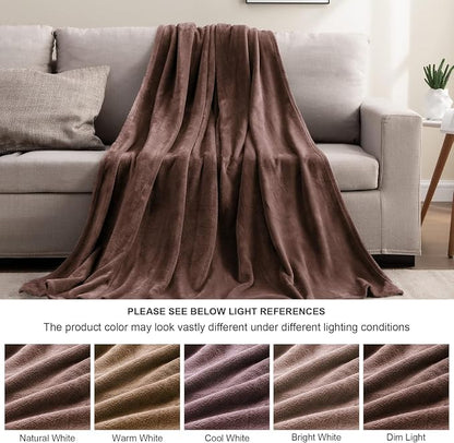 BEDELITE Fleece Blanket Soft Plush Full Bed Blanket Brown 84"x90" | Ultra Soft - Image 7