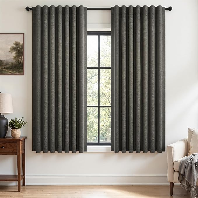 Topfinel 78 Inch Long Black Out Living Room Modern Curtains 2 Panels Set Room by Topfinel