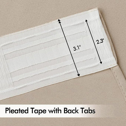 MIULEE Taupe Back Tab Blackout Curtains 52x96 Inch Long 2 Panels Set | Rod - Image 4