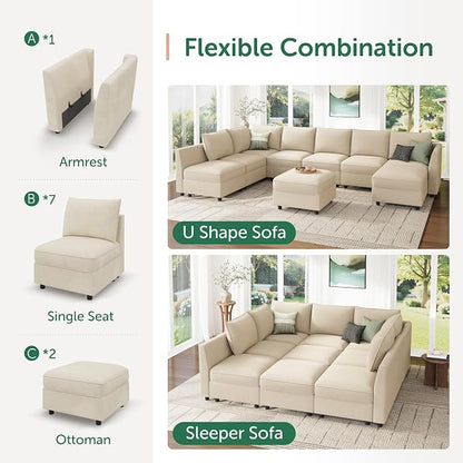 HONBAY Modular Sectional Sleeper Sofa - Image 5
