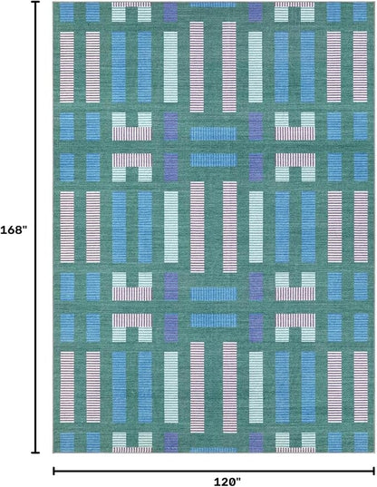 cotiled Boho 10x14 Area Rug for Living Room: Large Moroccan Washable Rug | - Image 2