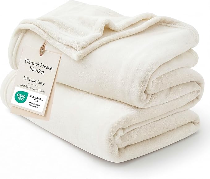 Bedsure GentleSoft Cream Throw Blanket by Unknown