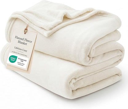 Bedsure GentleSoft Cream Throw Blanket by Unknown