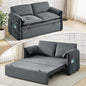 63" Velvet 3 in 1 Convertible Sleeper Sofa Bed, Pull Out Couch Bed Loveseat by UMBFUN