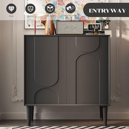 Easyego 31.5″ Mid Century Modern Sideboard Buffet Cabinet, Dining Room - Image 5
